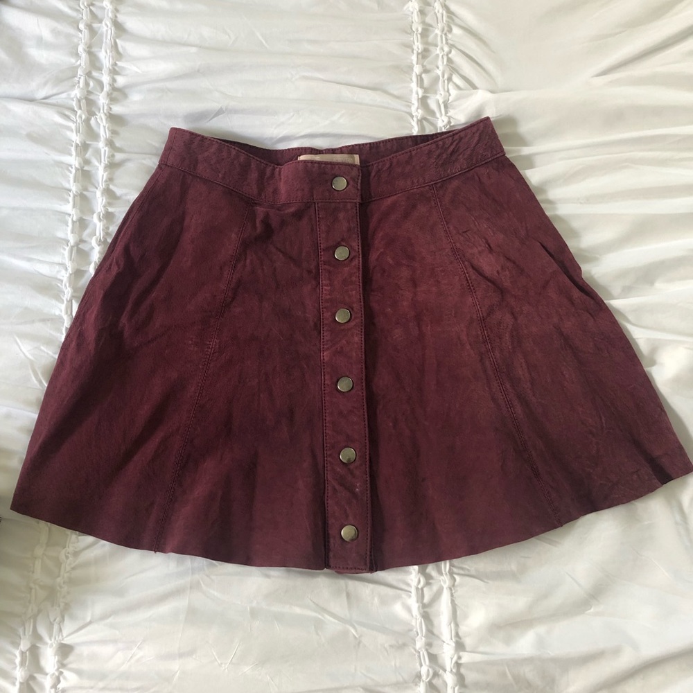 Burgundy/dark purple skirt